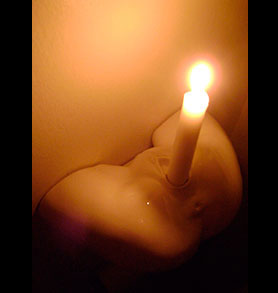 Candelabia nude female erotic candle holder