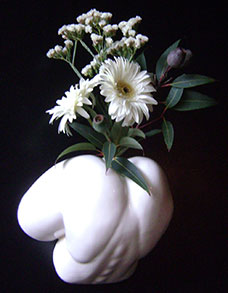 Candelabia nude female erotic vase