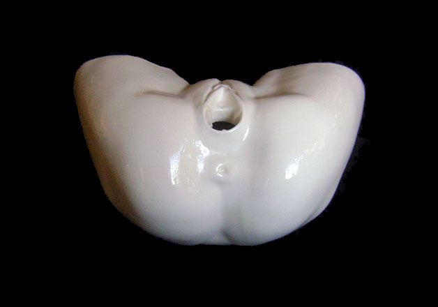 Nude Female Torso Sculpture / Wall Mounted Candle Holder / Erotic Vase view 2