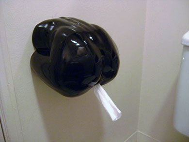 Take One female toilet tissue dispenser wall mounted in black