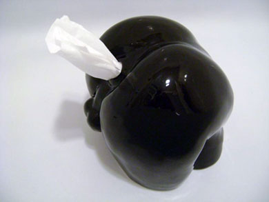 Take Two male tissue dispenser in black